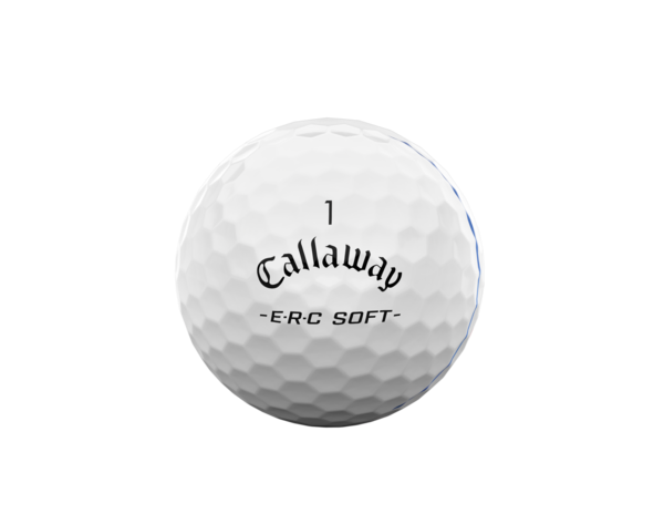 Callaway ERC Soft golfballen met logo, het logo van Callaway afgebeeld op de bal