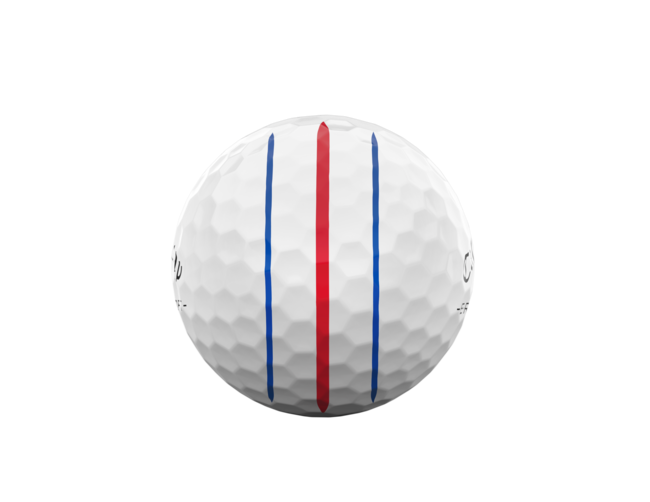 Callaway ERC Soft golfballen met logo, het lijntje op de Callaway golfbal