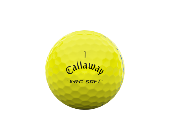 Callaway ERC Soft golfballen met logo, het logo van Callaway afgebeeld op de bal