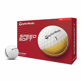 Taylormade Speed Soft golfballen met logo, voorkant van de doos met de Taylormade ervoor