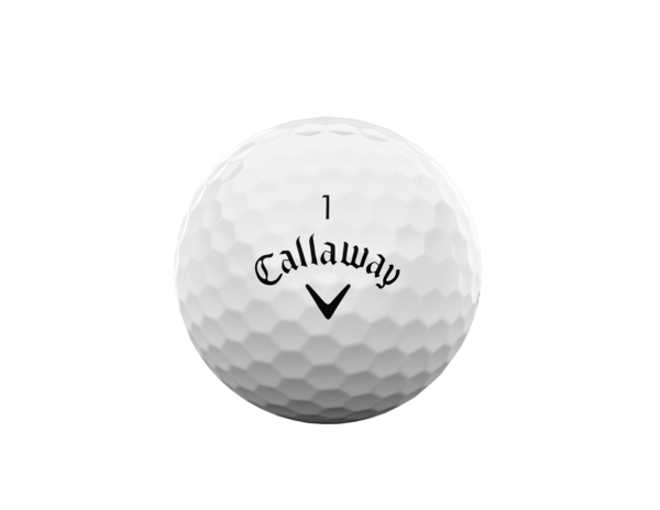 Callaway Warbird golfballen met logo, het logo van Callaway afgebeeld op de bal